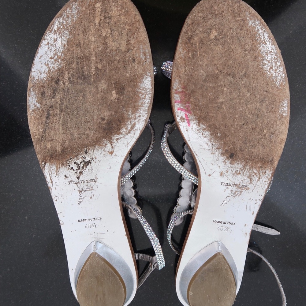 Silver crystal Rene Caovilla sandals - Picture 3 of 4